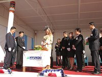 Dr Karen Purnell is ‘Lady Sponsor’ of Sovcomflot’s new LNG powered tanker 