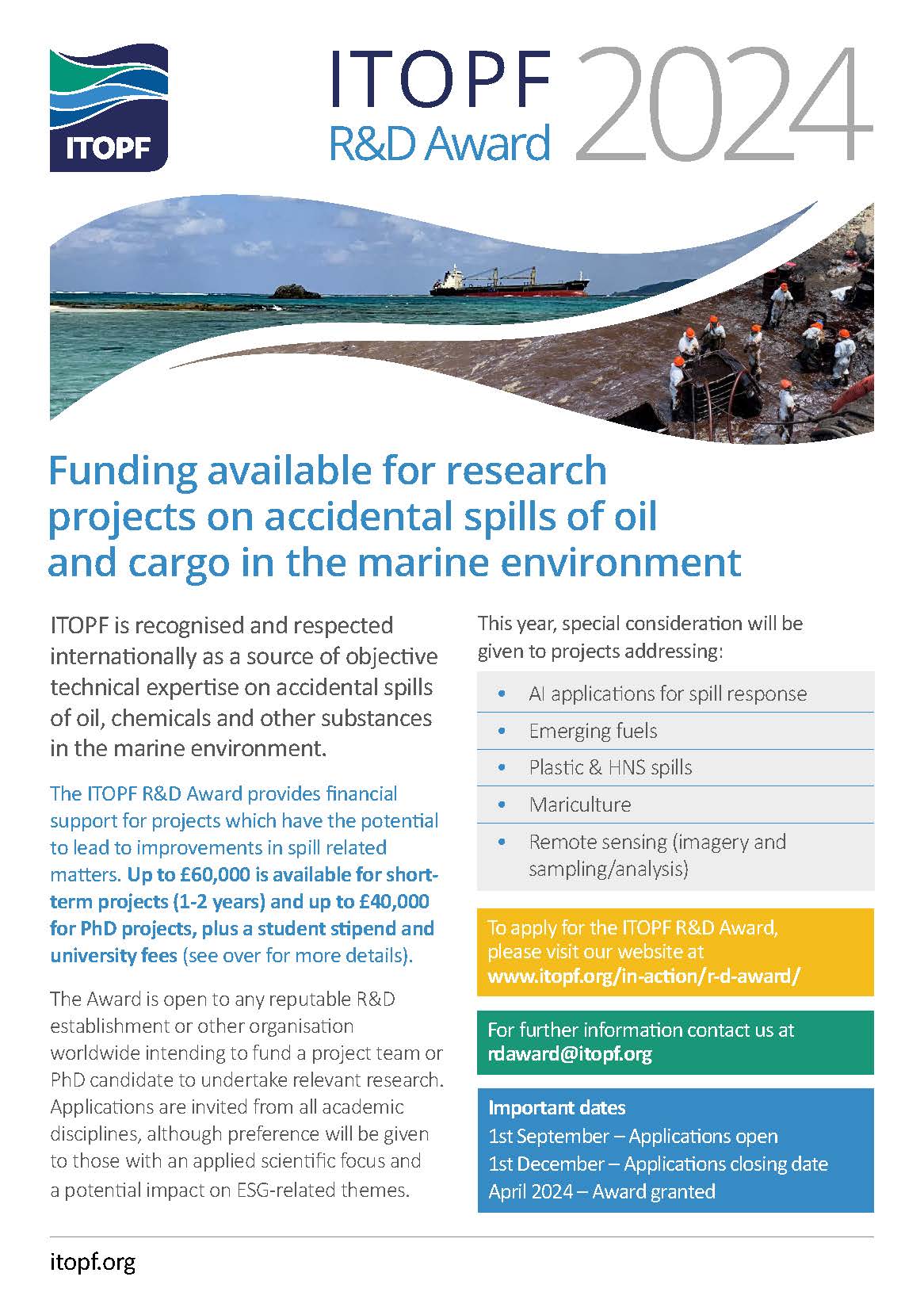 ITOPF R&D Award 2024